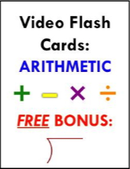 Arithmetic Collection of Video Flash Cards