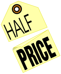 [Half Off Price Tag]