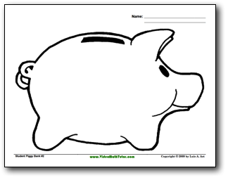 [Sample Image, Student Piggy Bank]